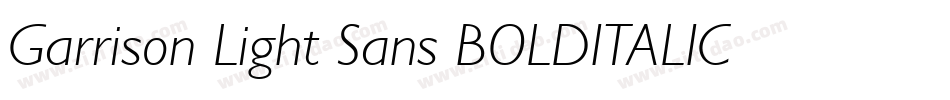 Garrison Light Sans BOLDITALIC字体转换